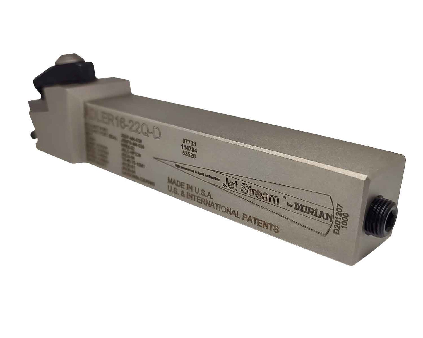 Dorian Tool Porta Inserto Laydown para Roscado Izquierdo ADLER-16-22Q-D / 1"
