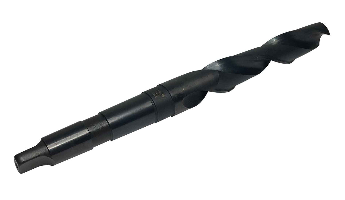 Broca Giratoria Con Vástago Cónico MT1 - Diámetro 13.1mm, Longitud 95mm, Acero Alta Velocidad, óxido Negro