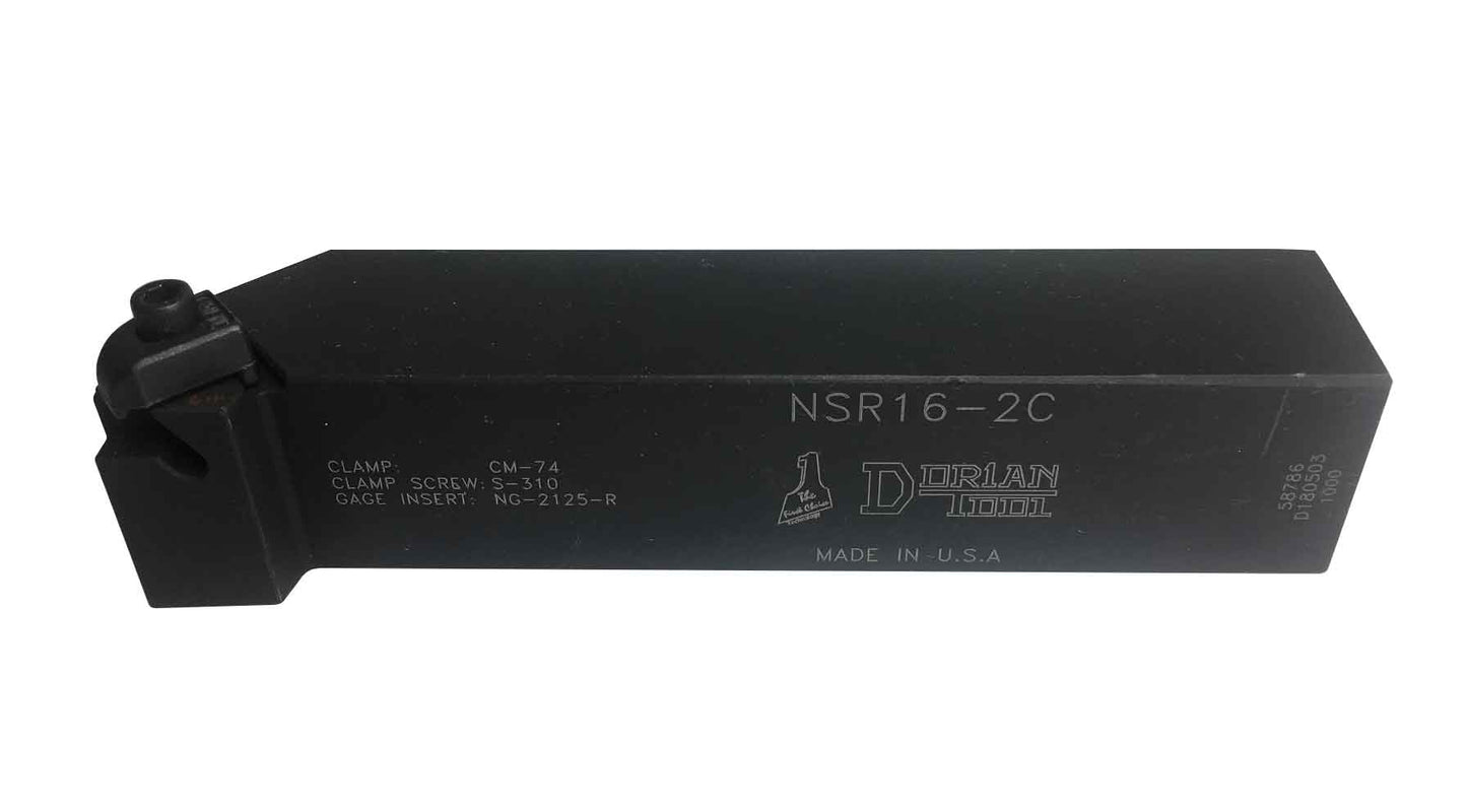 Dorian Tool Porta Inserto para Roscado Externo Derecho NSR16-2C / 1"