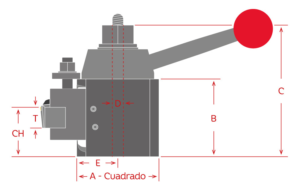 Dorian Tool Poste de Cambio Rápido SDN30BXA / 13" - 15" Volteo del Torno